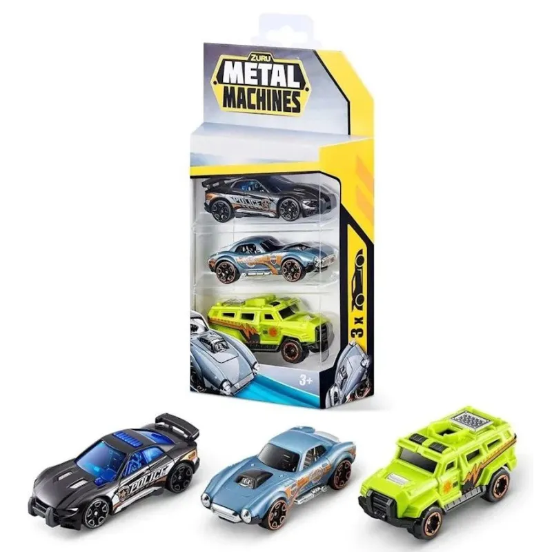 Komplekts 3 auto metal machines 6715