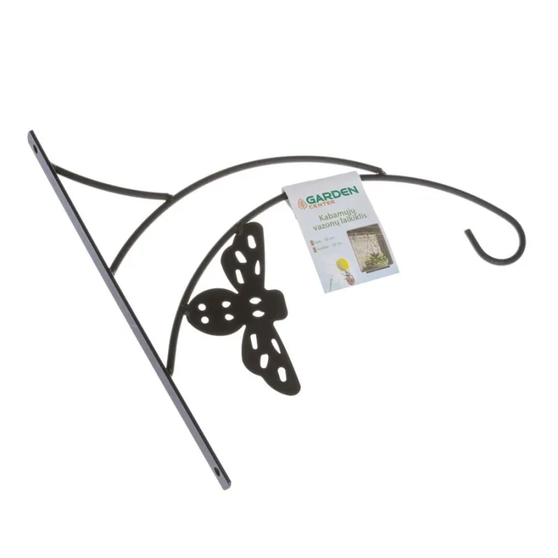 Puķu poda turētājs Garden Center, metāls, pelēka krās.