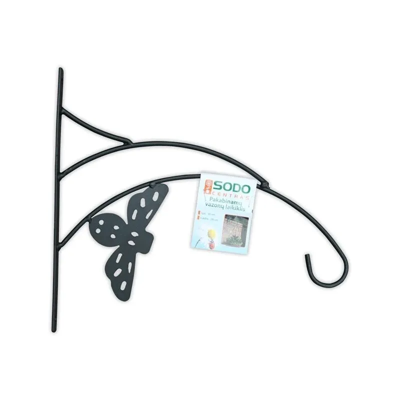 Puķu poda turētājs Garden Center, metāls, pelēka krās.