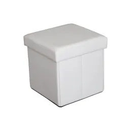 Pufs Domoletti XYF1368B, balta krās., 38 cm x 38 cm x 38 cm
