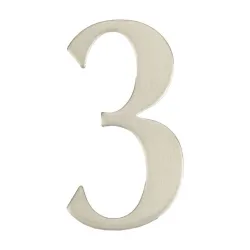 Uksenumber Haushalt SS-3, 6.2 cm x 3.5 cm, roostevaba teras, roostevaba teras v.