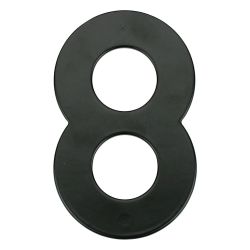 Uksenumber Haushalt MB-8, 14.5 cm, metall, must v.