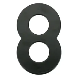 Uksenumber Haushalt MB-8, 14.5 cm, metall, must v.