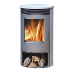 Krāsns tartu 5 ar akmens apdari melna