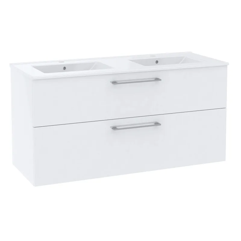 Vannas istabas skapis ar izlietni Masterjero Ekoline 168734, balta krās., 46.5 cm x 121.2 cm x 61.1 cm