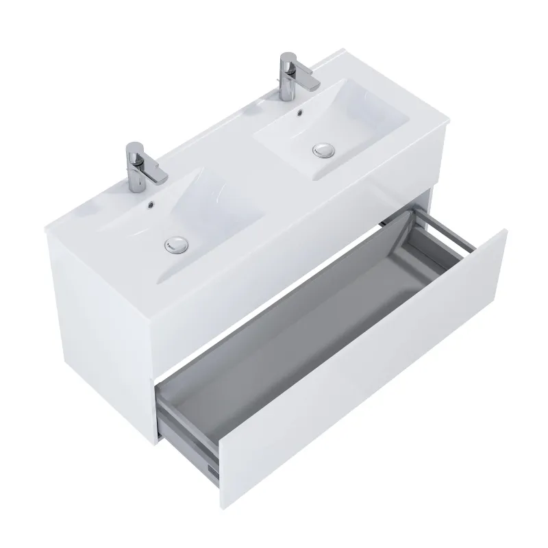 Vannas istabas skapis ar izlietni Masterjero Ekoline 168734, balta krās., 46.5 cm x 121.2 cm x 61.1 cm