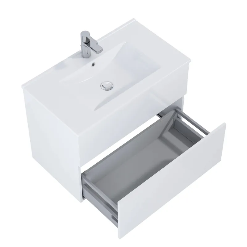 Vannas istabas skapis ar izlietni Masterjero Ekoline 168736, balta krās., 46.5 cm x 80 cm x 59 cm