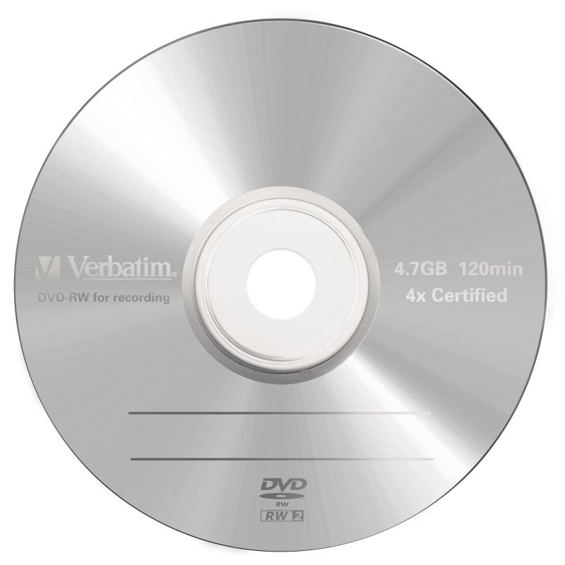 Disks dvd-rw 4.7gb 4x 5pack verbatim