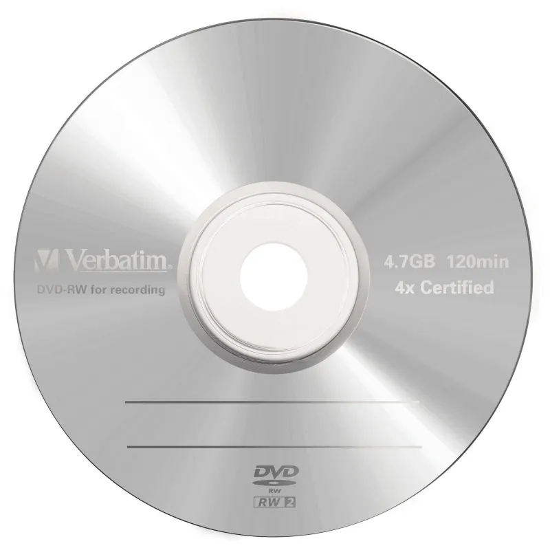 Disks dvd-rw 4.7gb 4x 5pack verbatim