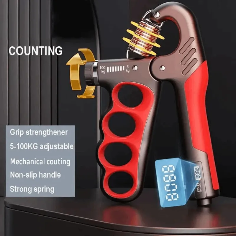 Regulējams rokas trenažieris THOMS Power Grip 5-100 kg. Ar skaitītāju