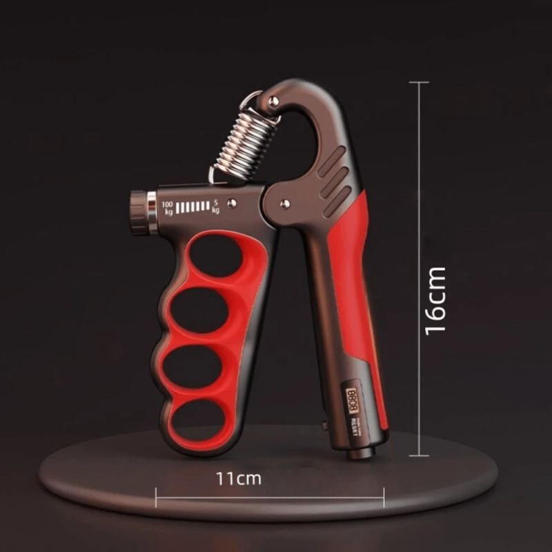 Reguliuojamas Plaštakos Treniruoklis THOMS Power Grip 5-100 kg. Su Skaitikliu