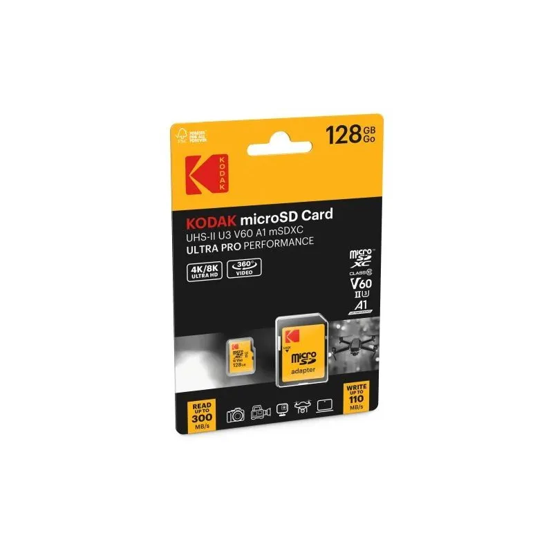 Kodak MicroSDXC 128GB UHS-II U3 A1 V60 Ultra Pro