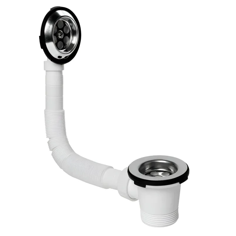 Izlpūde-pārplūde vannas sifonam 1 1-2