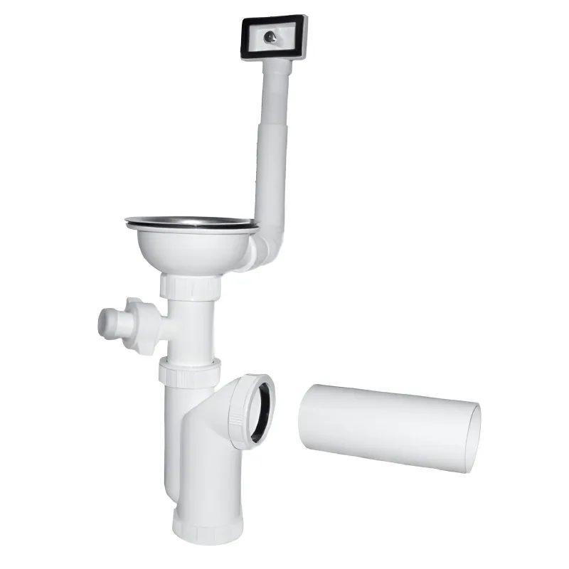 Sifons virtuves izlietnei 115 1-2X50mm ar izplūdi, pārplūdi, v-m