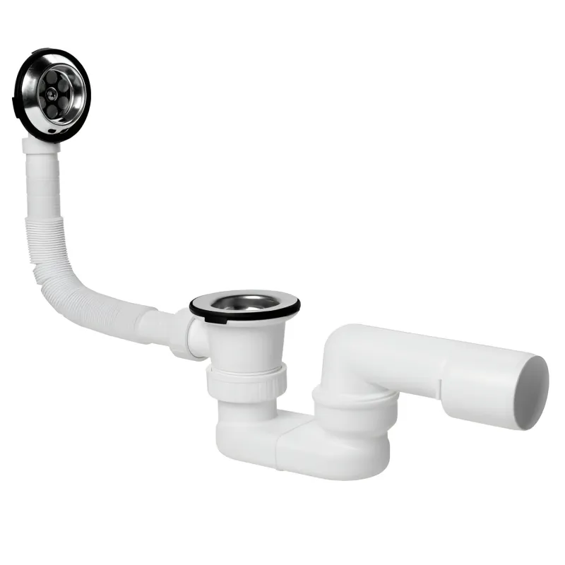 Sifons vannas EV10050 1 1-2x40-50mm, ar izplūdi un pārplūdi
