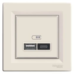 Розетка Schneider Electric Asfora, бежевый