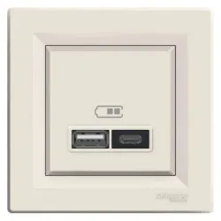 Ligzda Schneider Electric Asfora, bēša