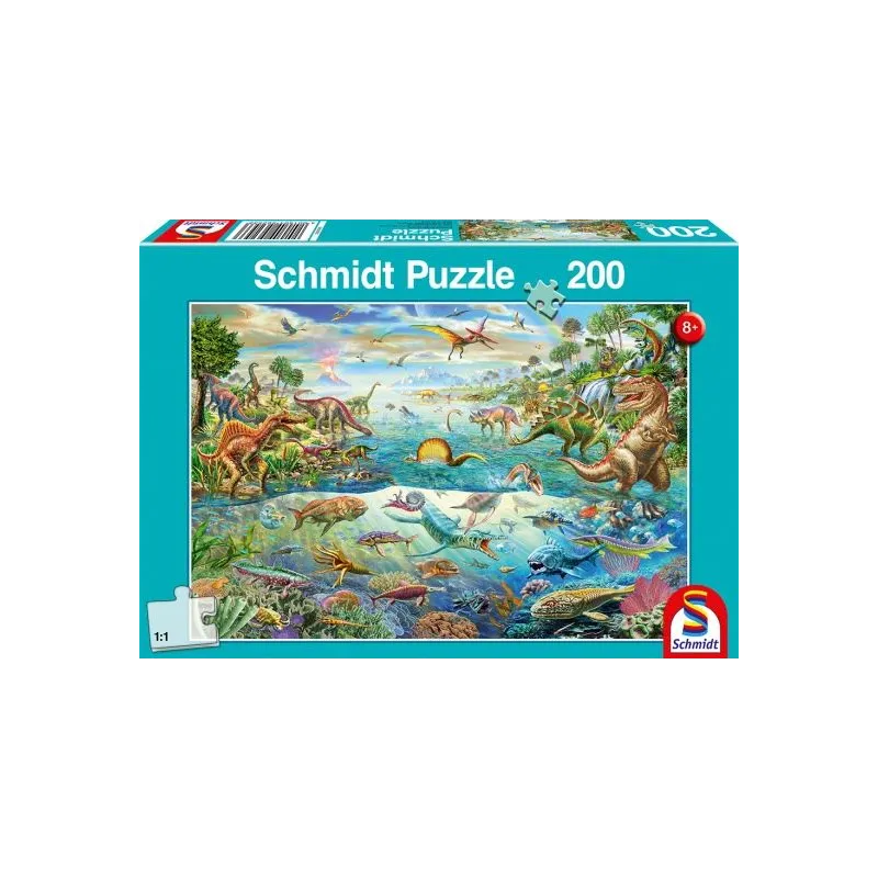 Puzle Schmidt Discover the Dinosaurs, 27.5 cm x 19 cm, 200 gab.