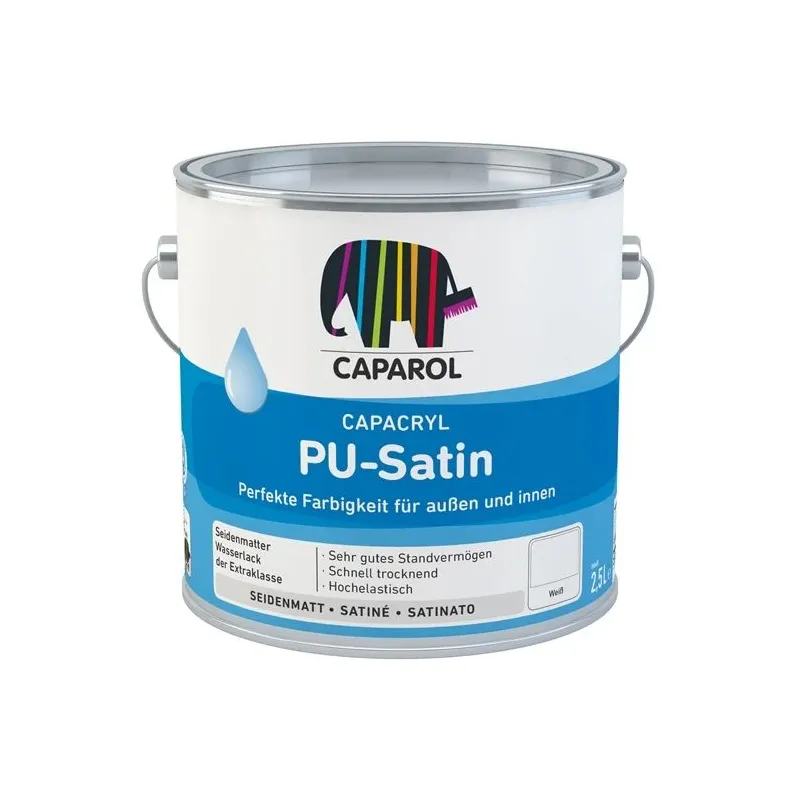 Krāsa, durvis-mēbeles Caparol Capacryl Pu-satin, matēts, 0.7 l, pu-satin