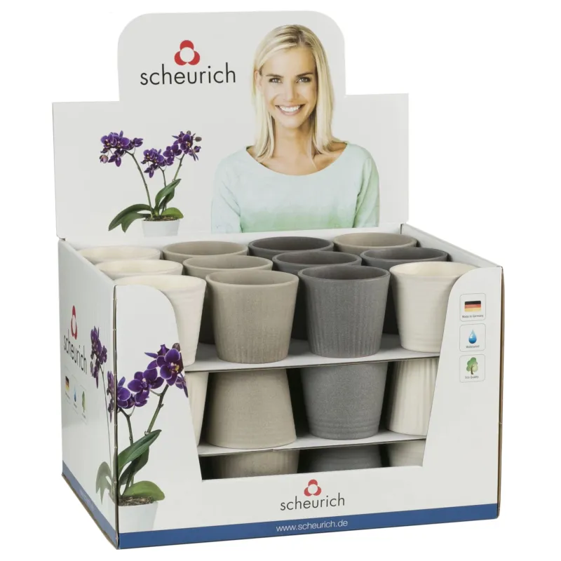 Puķu pods Scheurich Minis Nature Stone 58717, keramika, pelēka krās.-,krāsa-dizains tiek izvēlēts nejauši,