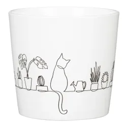 Gėlių vazonas Scheurich Catview 65577, keramika, balta sp.