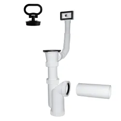 Sifons virtuves izlietnei 1 1-2X50mm ar izplūdi, pārplūdi