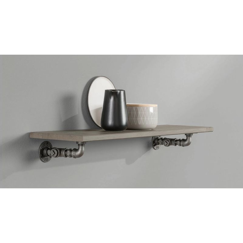 Sienas plaukts Dolle Vintage, pelēka krās., 1.8 cm x 25 cm x 60 cm