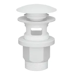 Izplūde izlietnei 1 1-4 klik-klak, balta