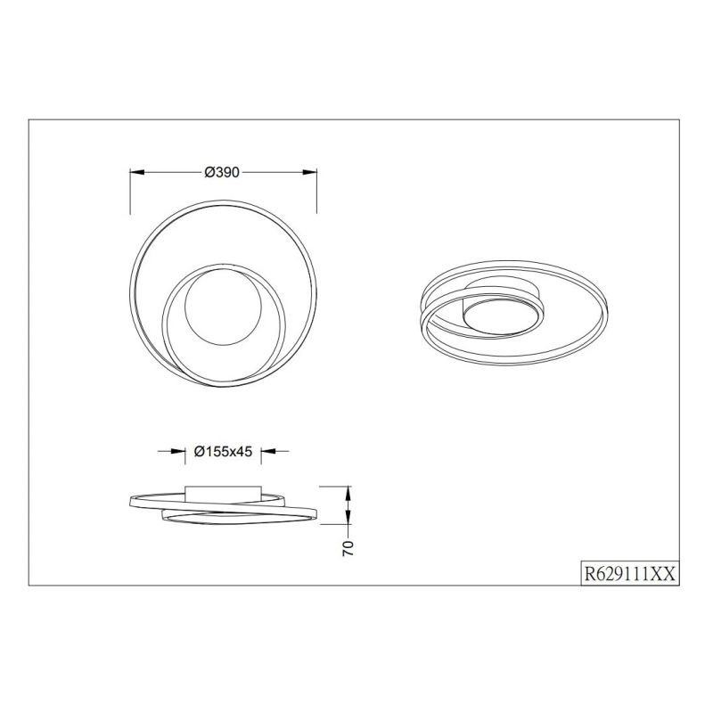 Griestu lampa reality zibal r62911131 22