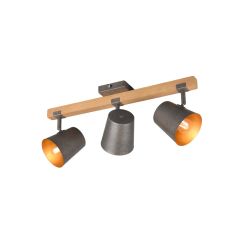 Spotlampa bell 3xe14 25w antīks tērauds