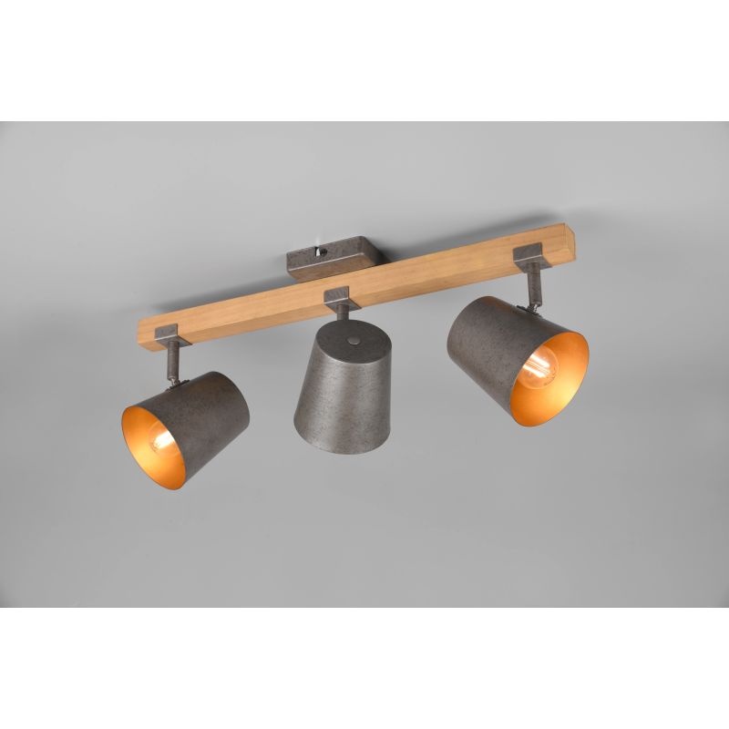 Spotlampa bell 3xe14 25w antīks tērauds