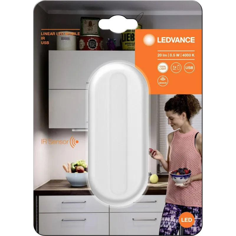 Spuldze Ledvance Integrētā LED spuldze, auksti balta krās., 0.5 W, 20 lm