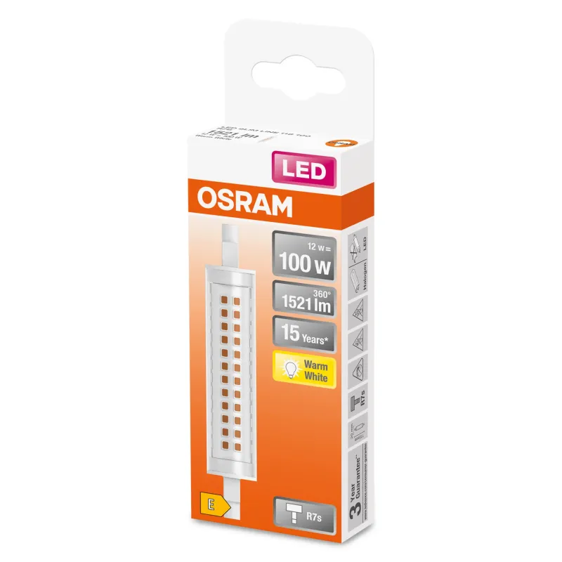 Spuldze Osram LED, Erimõõduline, balta krās., R7s, 11 W, 1521 lm