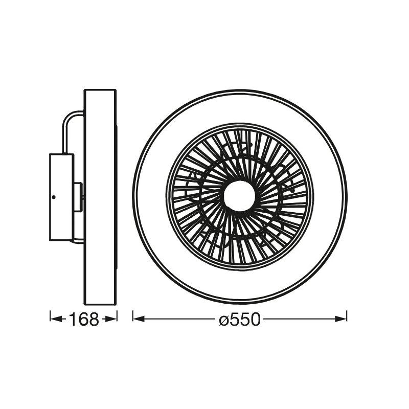 Gaism.ventilators wifi 76w d550tw 2300lm