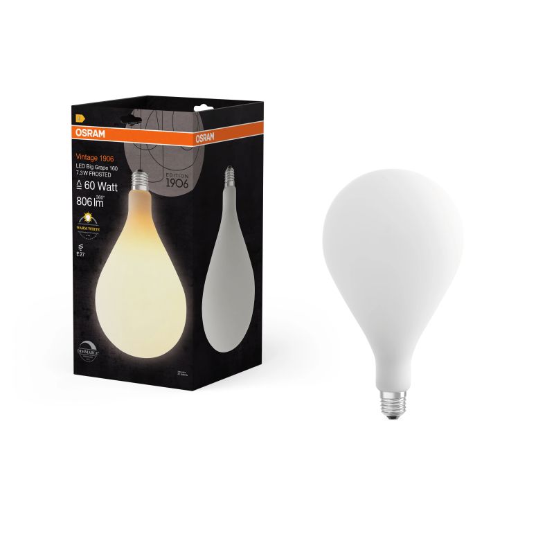 Spuldze led 1906 big grape 7.3w e27 balt