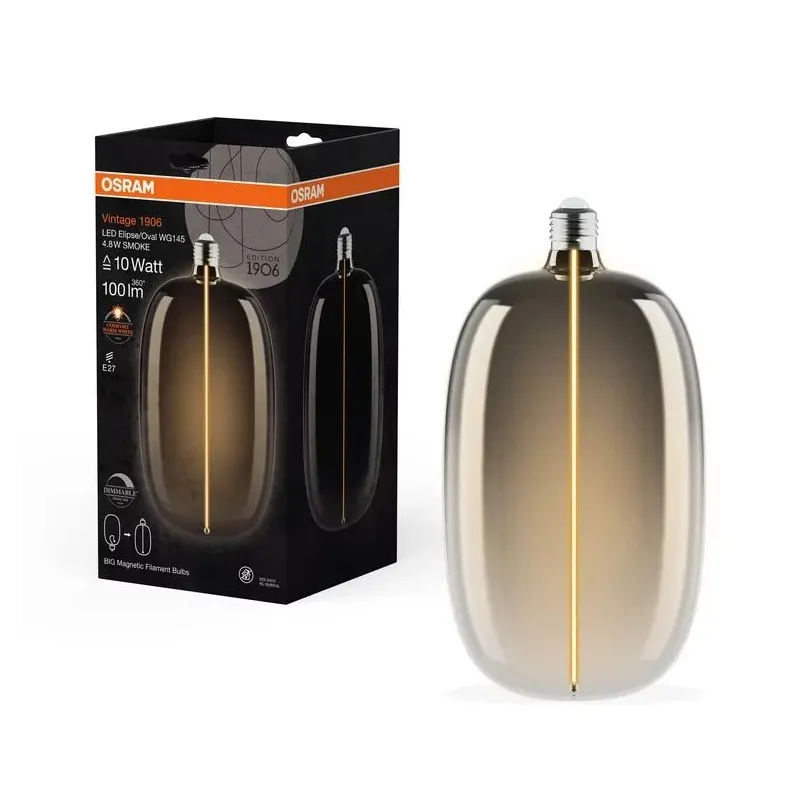 Spuldze Osram Vintage Smoke LED, 1800 °K, E27, 4.8 W, 100 lm