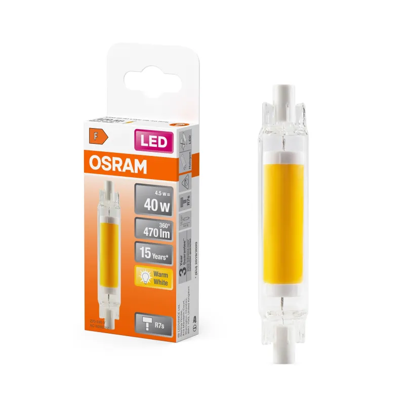 Spuldze Osram LED, 2700 °K, R7s, 4.5 W, 470 lm