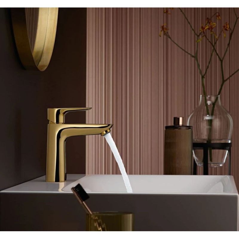 Izlietņu jaucējkrāns Hansgrohe Talis E 110 71710990, zelta krās.