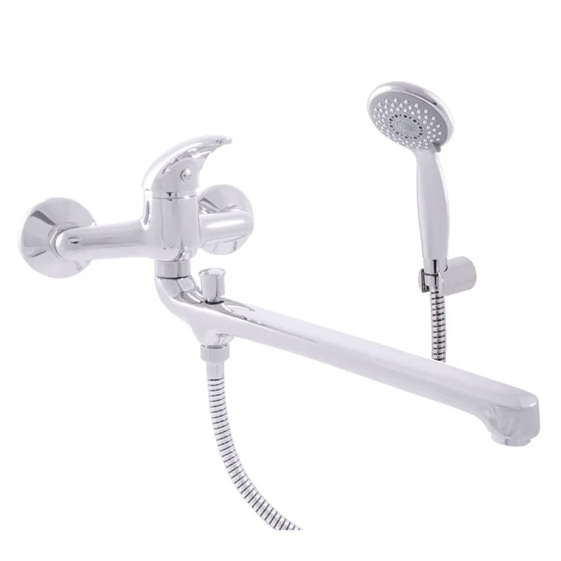 Vannas maisītājs ar dušas komplektu Domoletti Sazava Eco DSA557.5-1, hroma-nerūsējošā tērauda