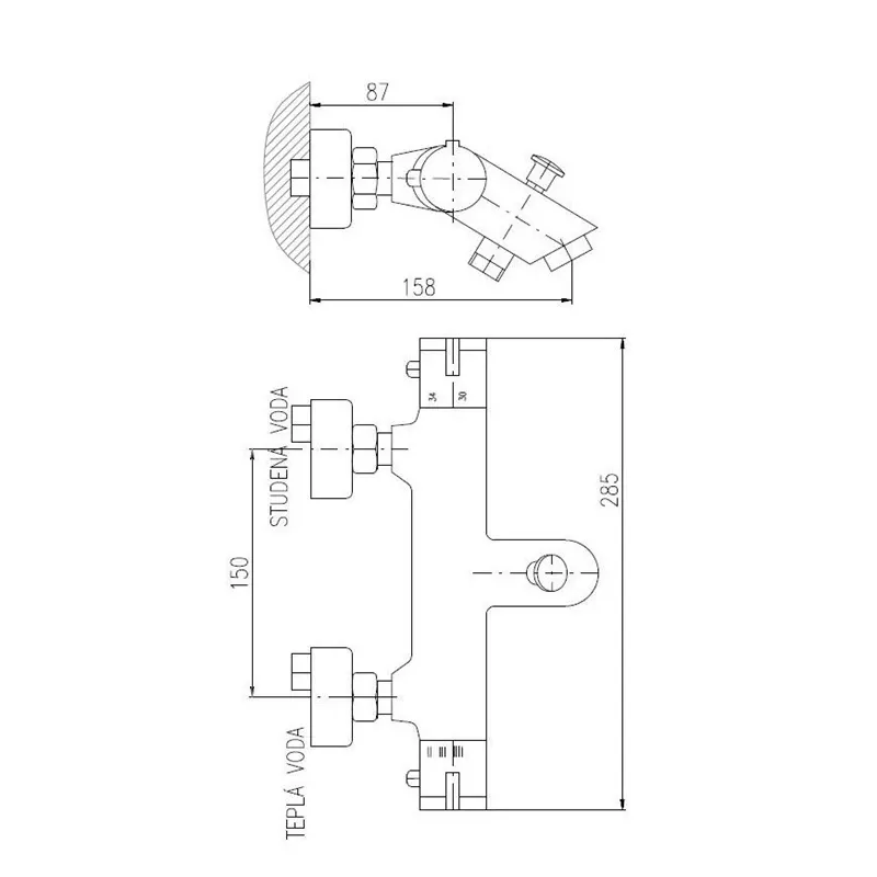 Vannas maisītājs ar termostatu Domoletti DTRM54.5