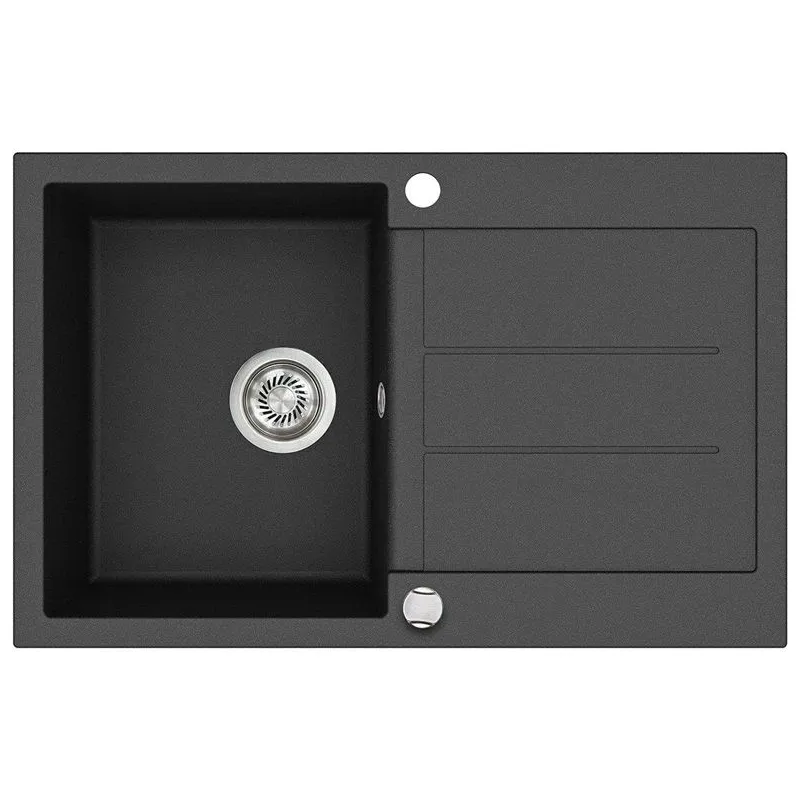 Virtuves izlietne Aquasanita Tesa SQT101-601AW, nerūsējošais tērauds, 780 mm x 500 mm x 200 mm