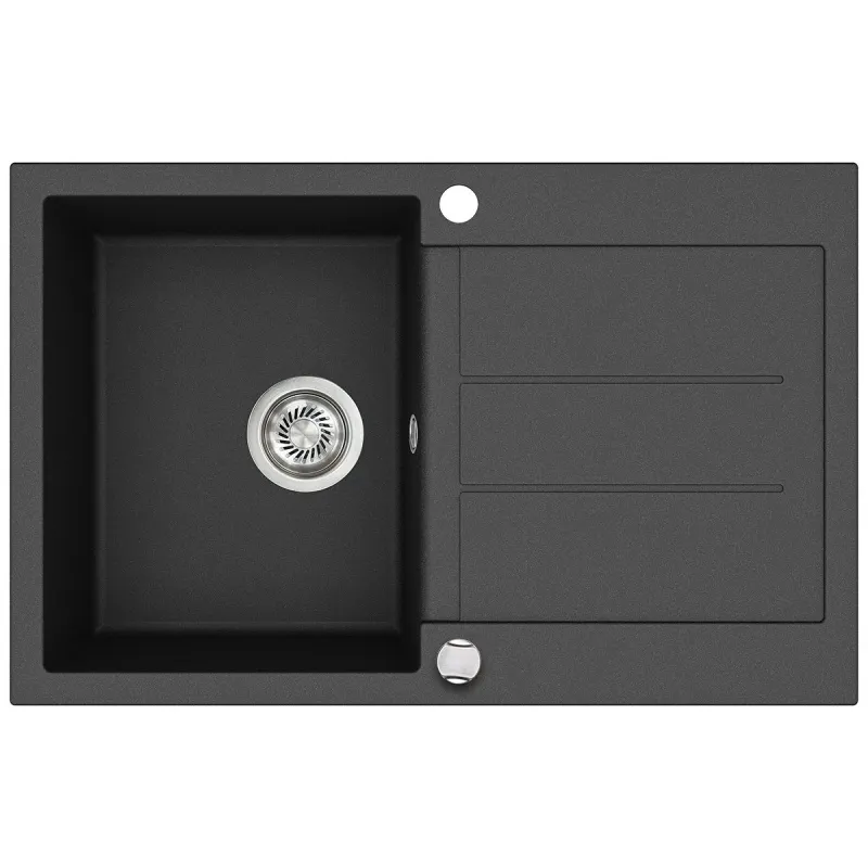 Virtuves izlietne Aquasanita Tesa SQT101-601AW, nerūsējošais tērauds, 780 mm x 500 mm x 200 mm