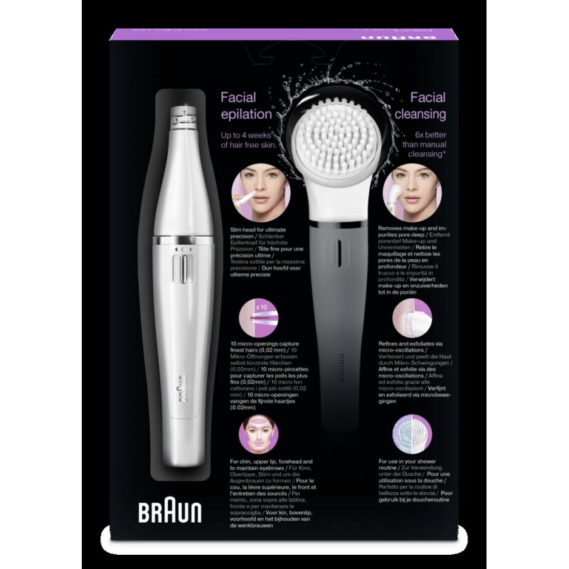 SE810 Braun Face Epilators sejas apmatojumam un birstītes uzgalis