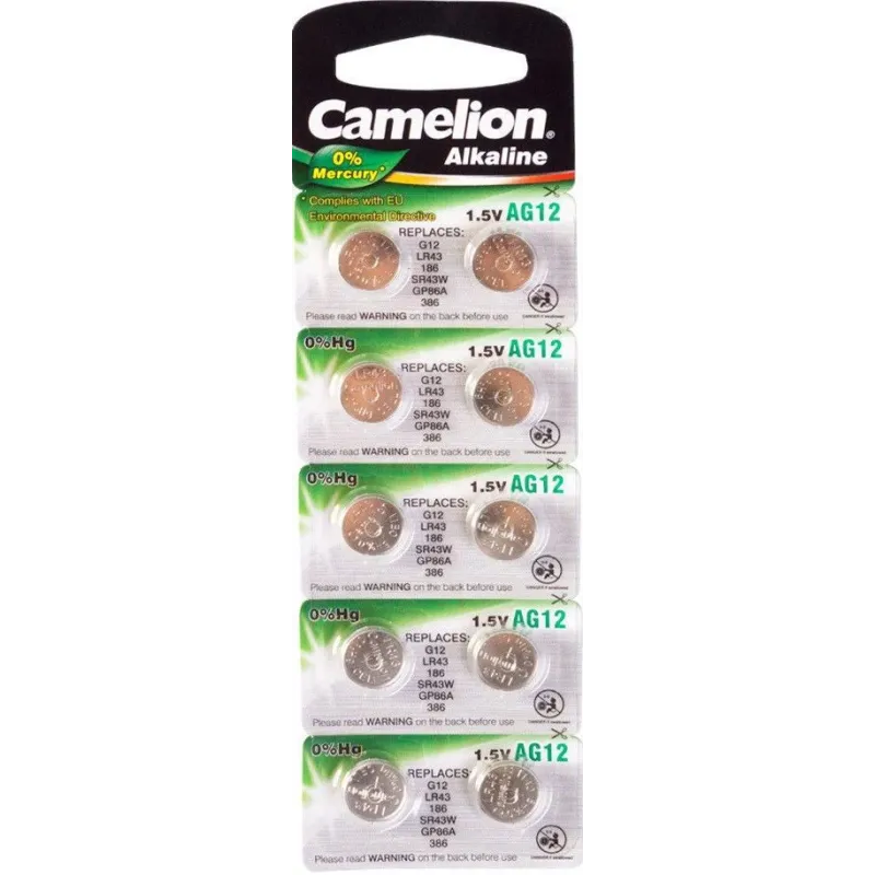 Baterijas Camelion Alkaline, AG12, 1.5 V