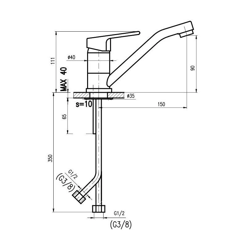 Maisītājs izlietnes colorado dco115.5