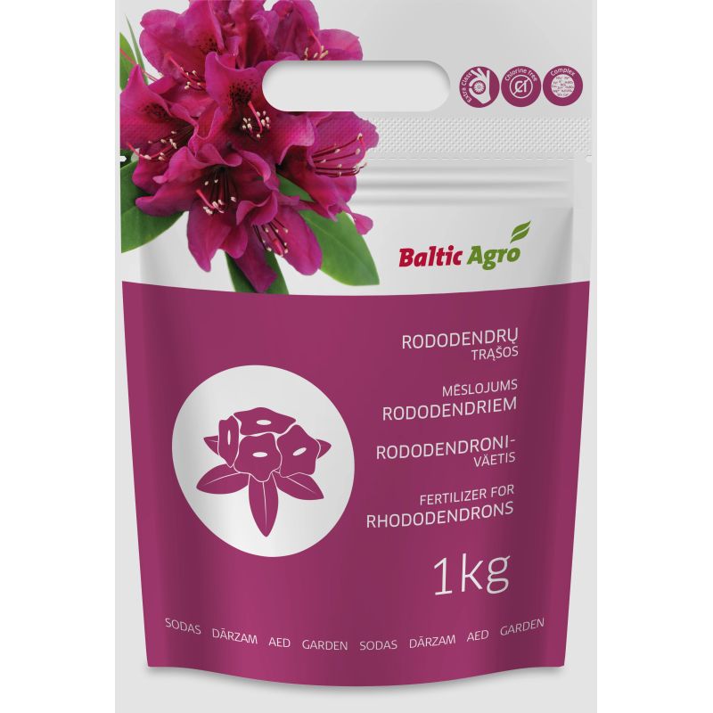 Mēslojums rododendriem Baltic Agro, granulēts, 1 kg