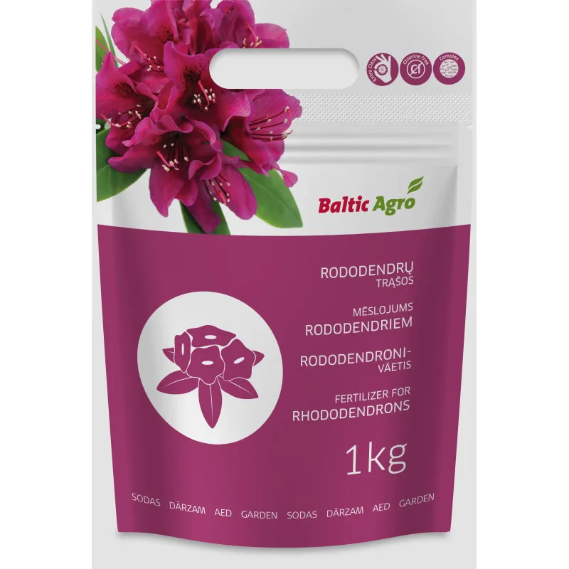 Mēslojums rododendriem Baltic Agro, granulēts, 1 kg