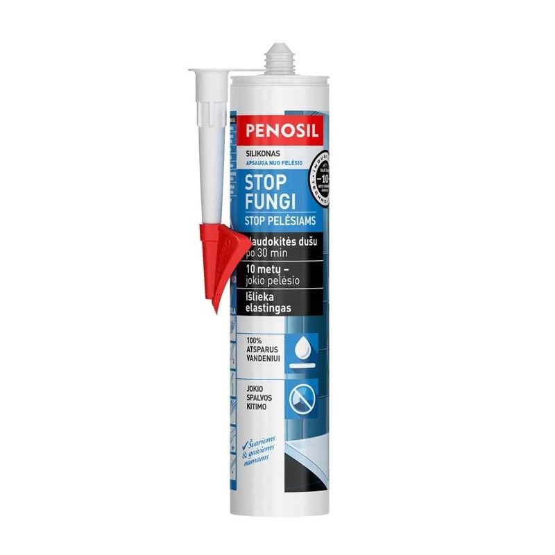 Silikons penosil stop fungi 310ml balts