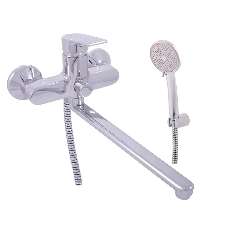 Vannas maisītājs ar dušas komplektu Domoletti Colorado DCO153.5-1, hroma krās.