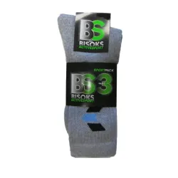 Sporta zeķes Bisoks Sport 11011K, pelēka krās., 43-46, 3 gab.